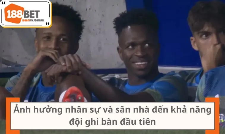 Ảnh hưởng nhân sự và sân nhà đến khả năng đội ghi bàn đầu tiên