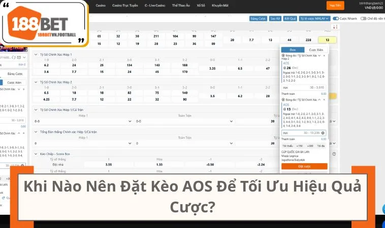 Khi Nào Nên Đặt Kèo AOS Để Tối Ưu Hiệu Quả Cược?